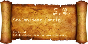 Stefanidesz Martin névjegykártya